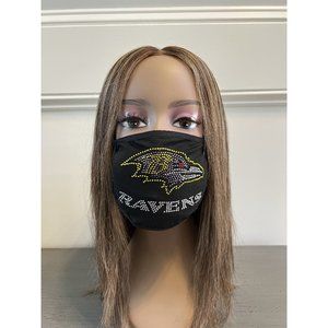 Baltimore Ravens Bling Rhiestone Face Mask Front Logo